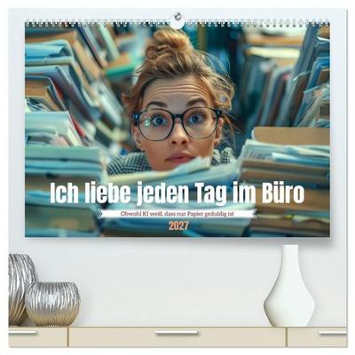Ich liebe jeden Tag im Büro (hochwertiger Premium Wandkalender 2027 DIN A2 quer), Kunstdruck in Hochglanz