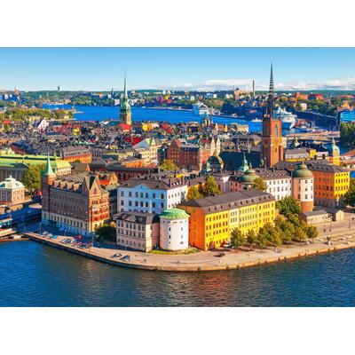 Fototapete PAPERMOON "Stockholm Old Town", bunt, B:3,5m L:2,6m, Vlies, Tapeten