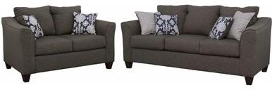 Coaster Salizar Upholstered Flared Arm Sofa Set