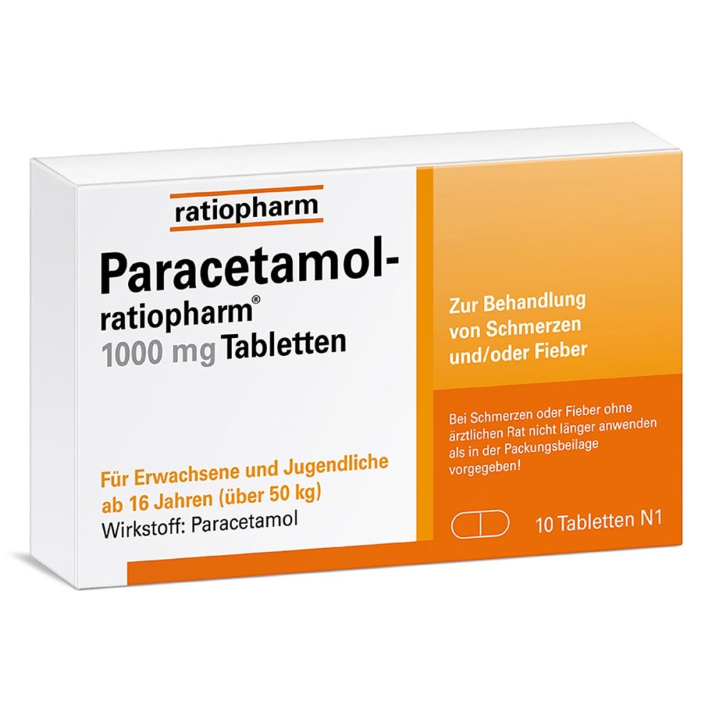 ratiopharm GmbH Paracetamol-ratiopharm® 1000 mg Tabletten 09263936
