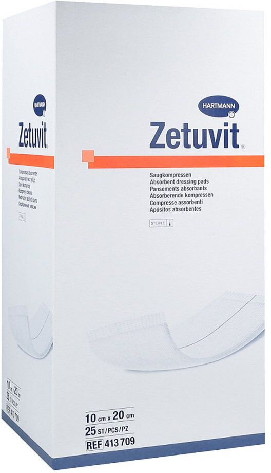 Zetuvit Saugkompresse steril 10x20 cm