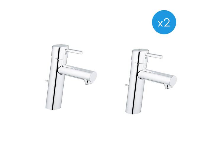 CONCETTO NEW - Lot de 2 Mitigeurs monocommande 1/2 Lavabo Taille M (23450001-DUO)