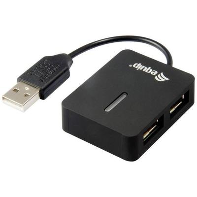 Equip 128952 USB-Hub 2 Port USB-A USB 2.0 480 MBit/s Schwarz