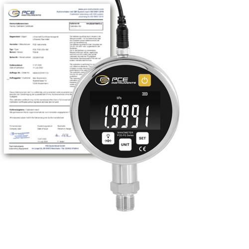 PCE Instruments PCE-PG 20-ICA Druck-Messgerät kalibriert (ISO) Druck -0.88 - 20 bar