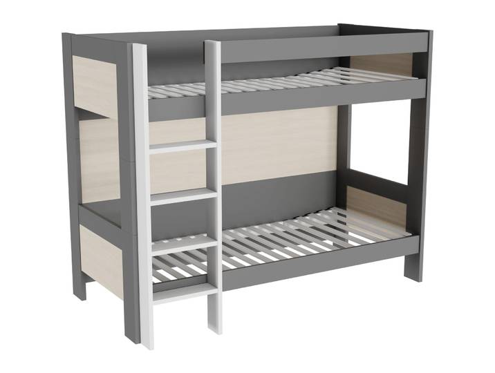 Hochbett Window anthrazit Holzwerkstoff 90 x 200 cm - Möbel Konfigurator: Traummöbel individuell zusammenstellen - Hochbett
