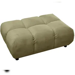 KAWOLA Polsterhocker VIVIEN Hockerbank Velvet oliv