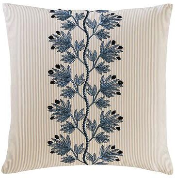 "Apolline Embroidered Stripe Pillow Cover - 20"" x 20"" - Ballard Designs"