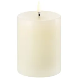 Uyuni LED Stumpenkerze 7,8x10cm ivory