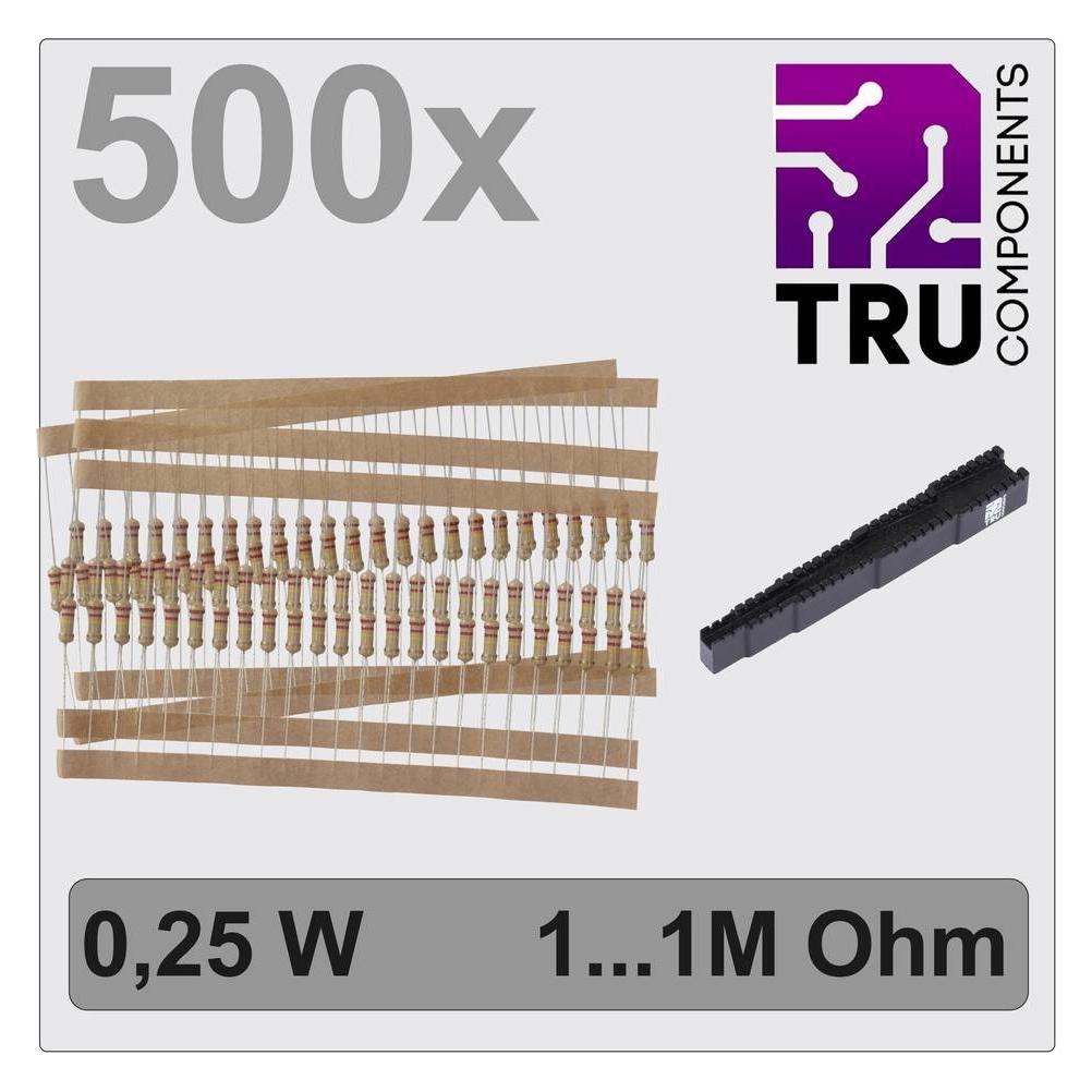 Tru Components TC-12888464 T22P059 Kohleschicht-Widerstand Sortiment axial bedr (TC-12888464)
