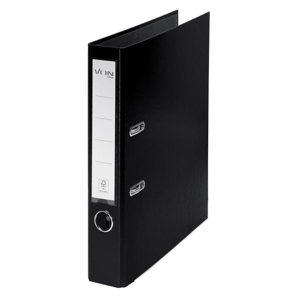 von Ordner mit PP/Papier, 5 cm, Schwarz (A4, 50 mm, 1 Stk.) (1056-00-95)
