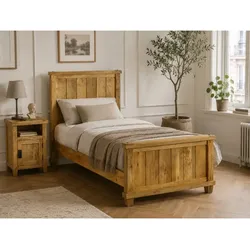 Bett Devi 90x200 aus Mangoholz