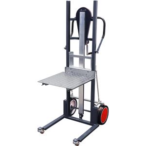 VARIOfit Hubkarre sg-154.016/AG, mit Gabel & Plattform, Hub 1300mm, Vollgummireifen, Tragkraft 250kg