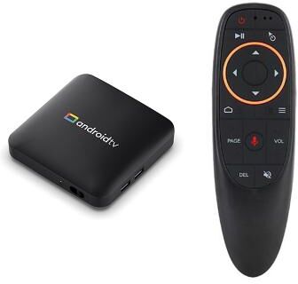 LightInthebox H96 Max Android TV Box 2GB16GB, Smart Streaming Media Player with Google Assistant Voice Remote, Support Netflix, YouTube, Disney, Prime Video, Google Play Store, Dual WiFi Bluetooth Smart TV Box