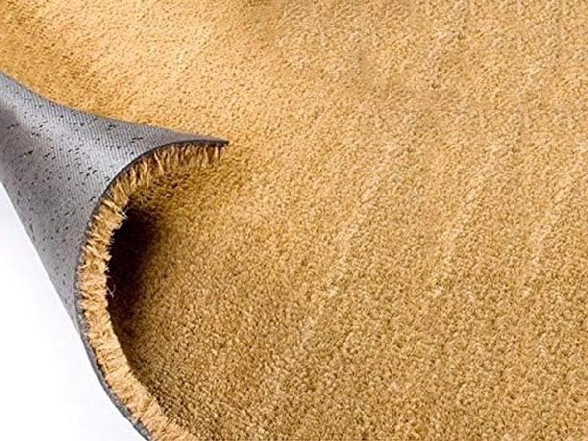 Bruine kokosvezel deurmat van natuurlijke vezels, Breedte: 150 cm