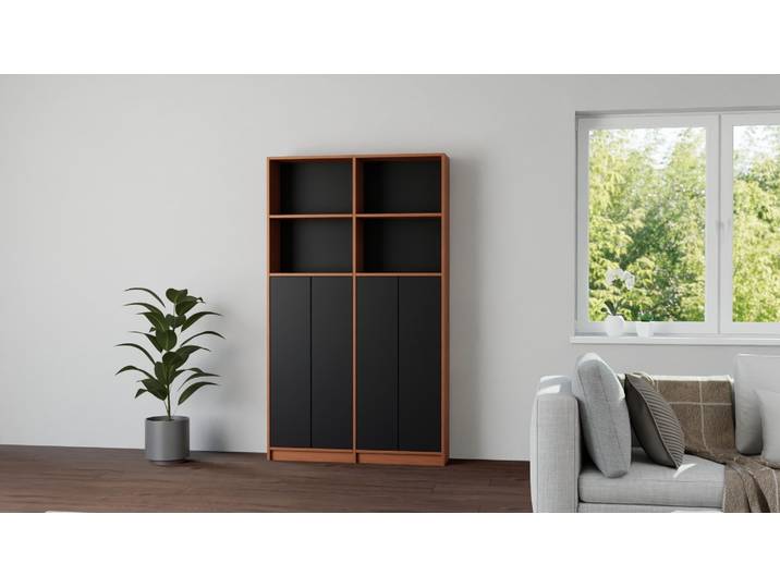 Klassischer Wohnzimmerschrank Echtholz Furnier Mahagoni geölt