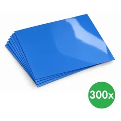 Karton für die Ringbindung, blauer Glanzkarton, Packung mit 300 Stück