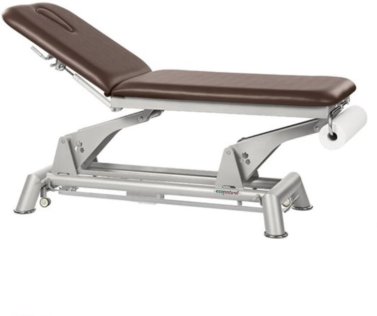 Marquesa elétrica Ecopostural de dois corpos com estrutura de biela cinza (188 cm x 62 cm)