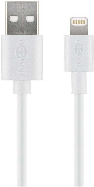 Goobay Câble de données/charge USB Apple pour iPod/iPhone, 1 m, blanc 54600 (54600)