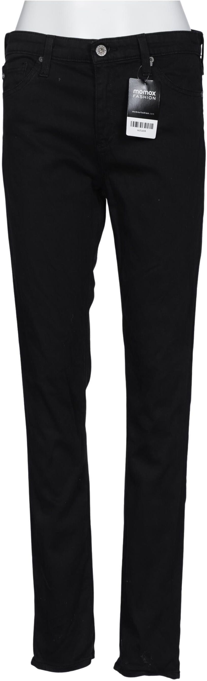 AG Adriano Goldschmied Damen Jeans, Schwarz, Gr. W28, Baumwolle / Modal / Synthetik - Second Hand