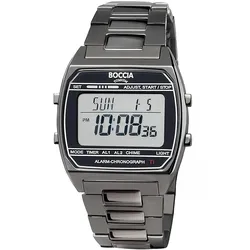 Boccia 3738-07 Unisex-Uhr Digital Titan Schwarz