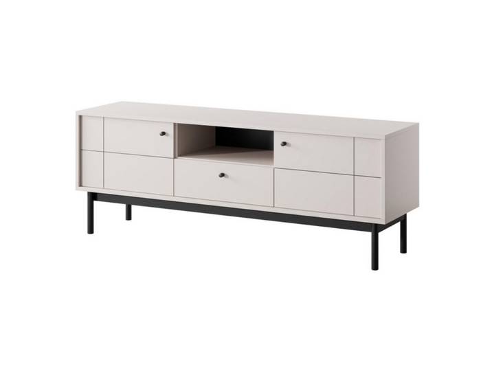 Sepro Meble Schrank Kaschmir Nature TV-Schrank, Beige, 153.4x56.5x39 cm, Wohnzimmer, TV Möbel, Lowboards, Lowboards stehend