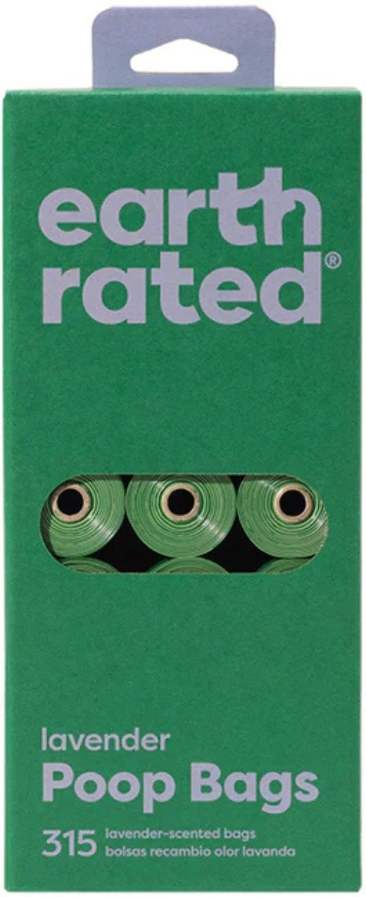 Earth Rated Sacchetti Igienici per Cani Extra Resistenti Profumati alla Lavanda 21 Rotoli 315 Sacchetti 23 x 33 cm