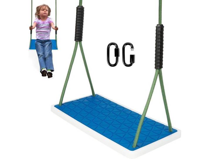 Balançoire Jardin Antidérapante en Caoutchouc Souple Épais - Corde Réglable 130-200 cm