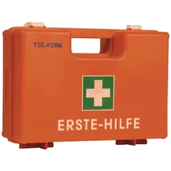 Tecwerk, Erste Hilfe Set, Erste Hilfe Koffer BAUBRANCHE B260xH170xT110ca.mm orange (Erste Hilfe Set Zubehör)