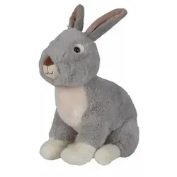 Nicotoy: Sitzender Plüschhase - 23 cm, grau