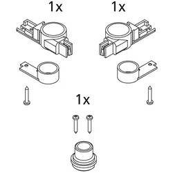 Kermi EBI2022 Set Lager unten, weiss, 2534198 2534198