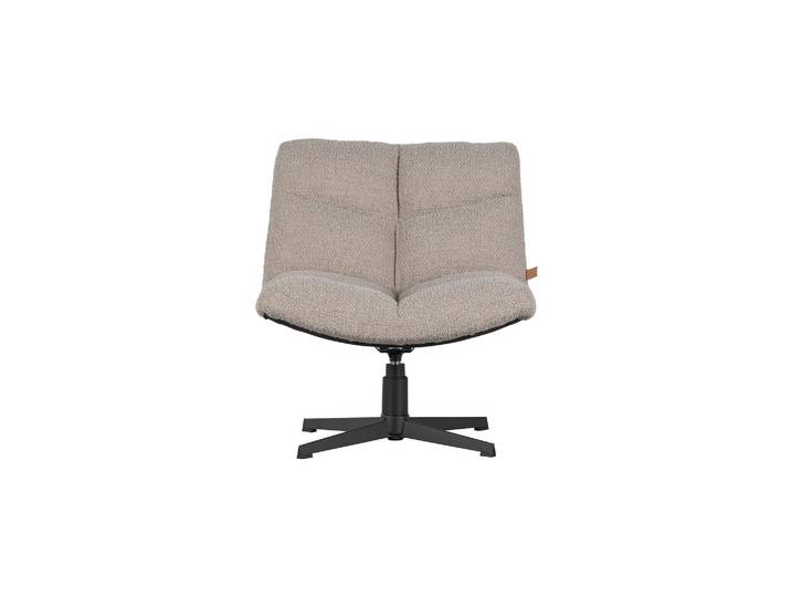 Fauteuil en tissu sable, pivotant, uni, relax - Woood, Vinny - 75