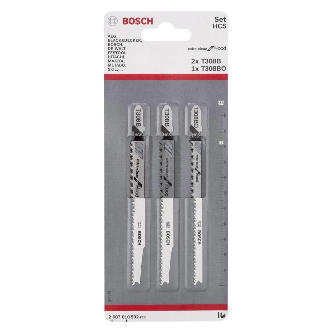 Bosch Professional Zubehör Stichsägeblatt-Set, 3-teilig (2607010593)