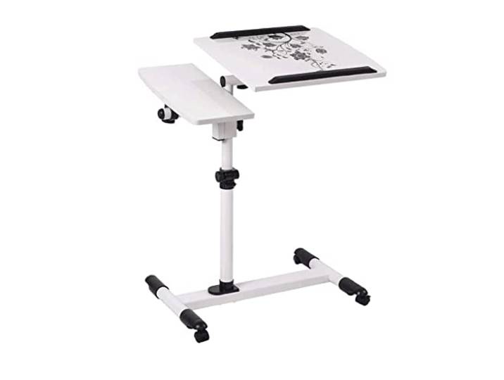 UMEXIDRA Überbetttisch Mehrfarbige Schlafcouch for zu Hause: Höhenverstellbar von 64–95 cm, 360-Grad-Neigung, 4 Räder(C)