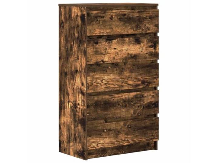 GHVBNMF Kommode mit 5 Schubladen Räuchereiche 60x36x103 cm Holzwerkstoff Vielseitiger Beistellschrank für Schlafzimmer & Wohnzimmer: 5 geräumige Fächer, pflegeleichtes Design, inkl. Kippschutz.