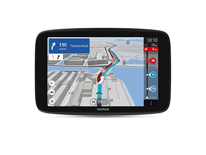 TomTom-vrachtwagennavigatiesysteem GO Expert Plus (HD-scherm van 6 inch, POI's en routes voor grote voertuigen, TomTom Traffic inbegrepen, wereldkaarten, visuele aanwijzingen, USB-C)