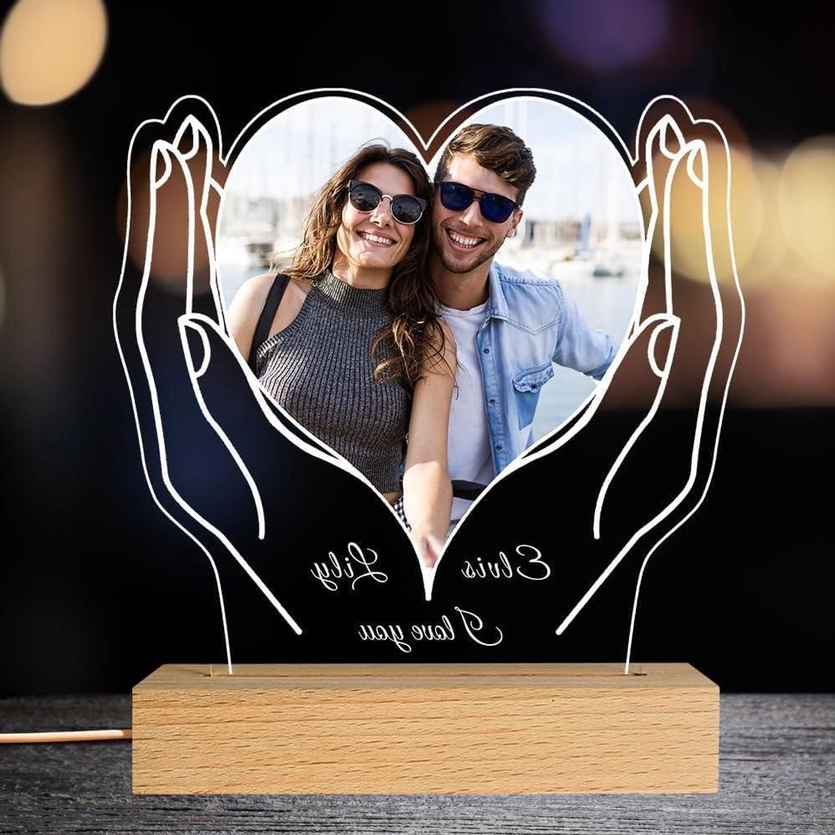 Gepersonaliseerde fotolijst van breukbestendig acryl, 5 mm dikte