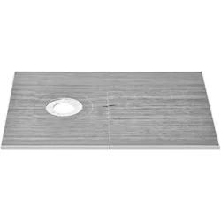 VEVOR Duschrand-Set, 1524 x 965 x 28 mm, großes Duschwannen-Set mit 16,5 cm versetztem Abfluss, leichte EPS-Duschinstallations-Sets mit 2 wasserdichten Tüchern, Duschwannen-Neigungsstangen