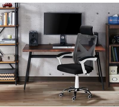 Furniture of America Gost Contemporary White Height Adjustable Desk Chair