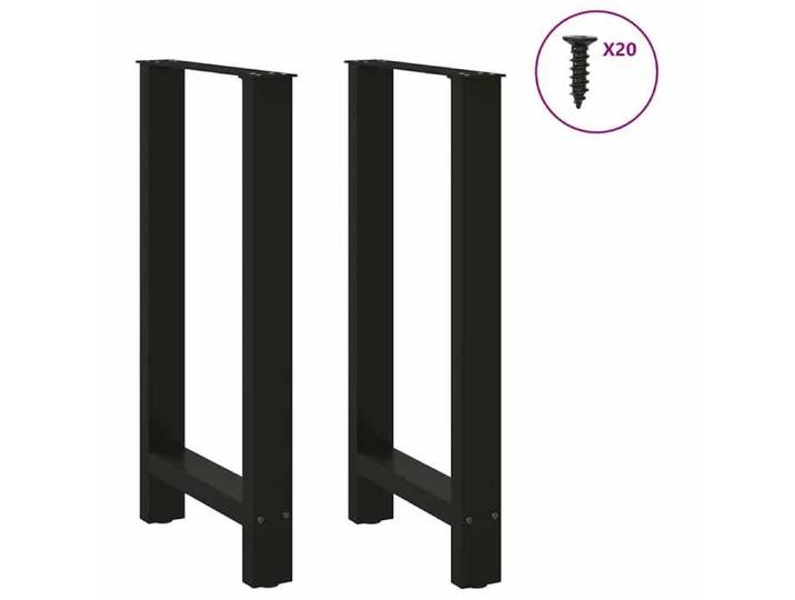 BEL-ACHAT* Base pour table Pieds de table de bar Noir - Lot de 2 - JMS - 40x(90-91) cm Acier Prom64069597