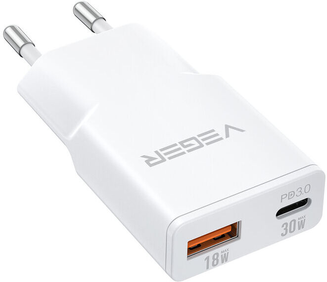 CARREGADOR VEGER DUAL 30W