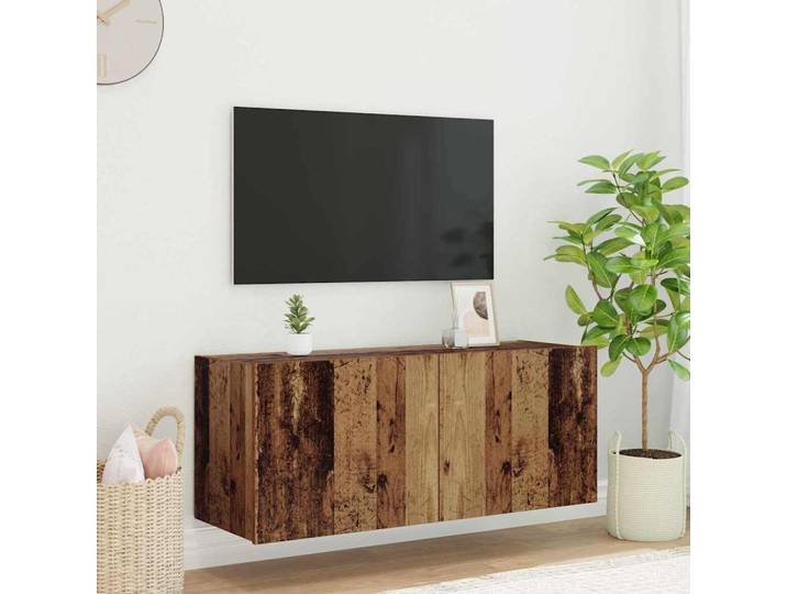 vidaXL TV-Wandschrank Altholz Holzwerkstoff