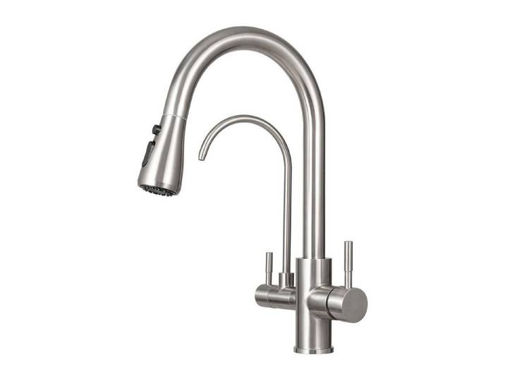 LuxusKollektion Küchenarmatur 3-Wege Wasserhahn Edelstahl mit Filter (1-St)