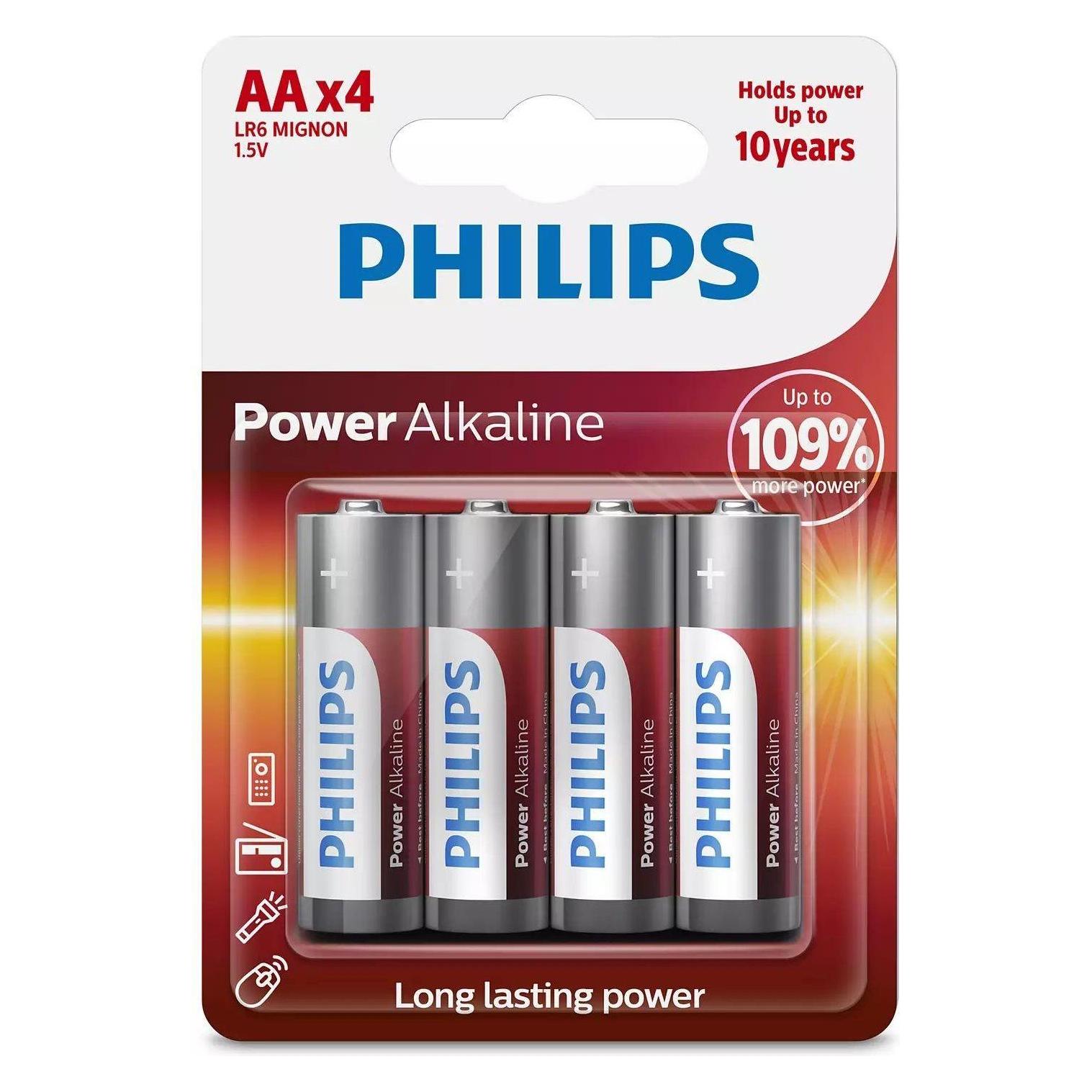 Philips Power Alkaline (4 Stk., AA) (LR6P4B/10)