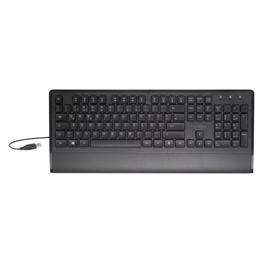 Vivanco Multimedia Keyboard m. Handballenauflage (DE, Kabelgebunden) (VVITKEYBOARDPALM)