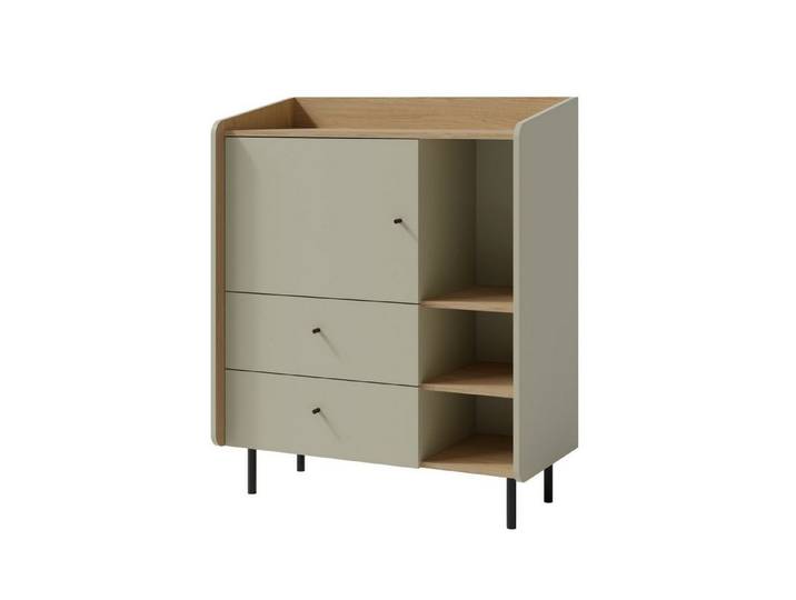Deine Möbel 24 Kommode ALBI 09 mit 2 Schubladen 95cm (Kinderkommode, 1 St., Kinderkommode), Kommode Kinderzimmer Jugendzimmer