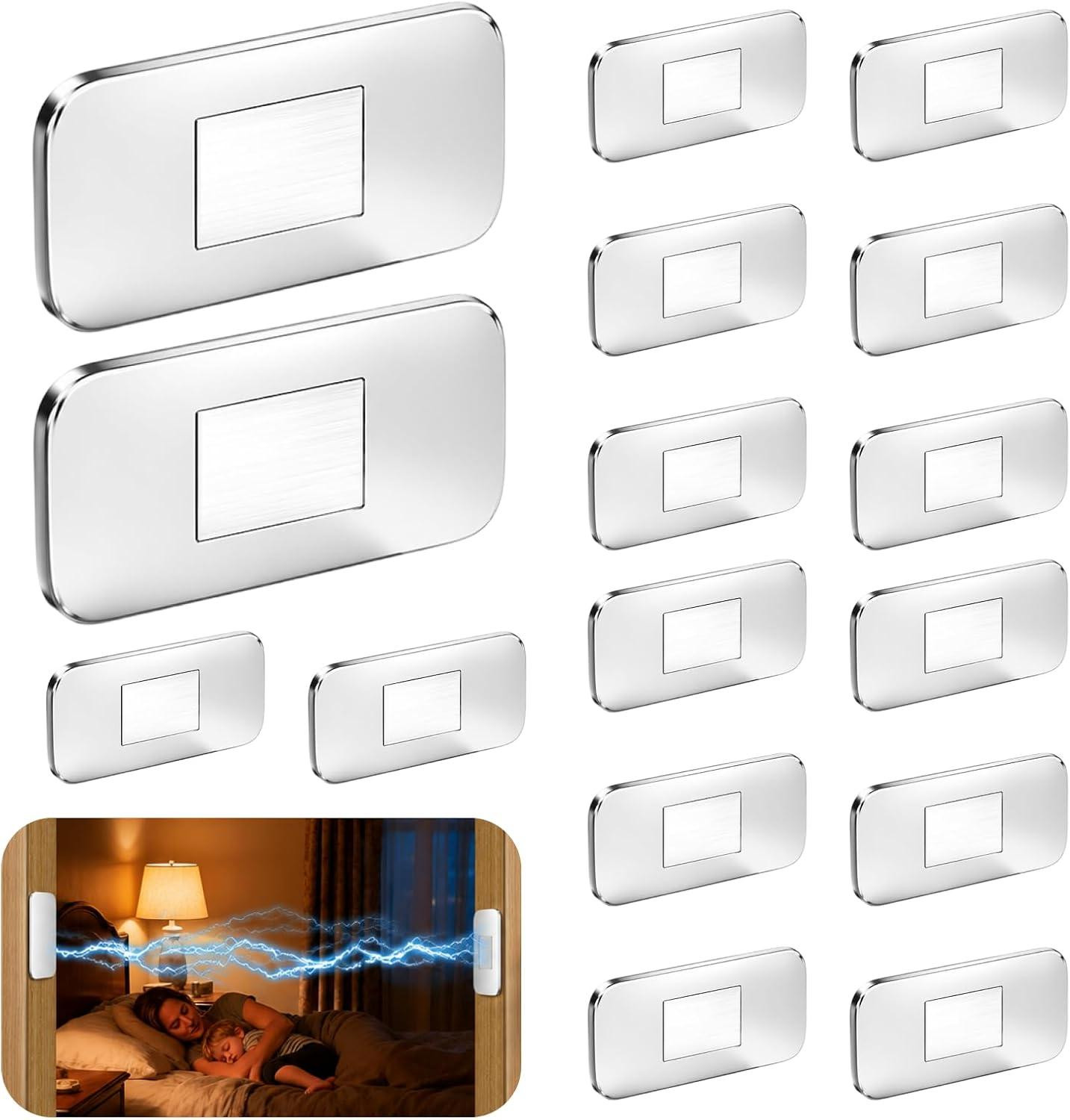 Set van 8 zelfklevende ultradunne magneetsluitingen van roestvrij staal voor keuken en meubels