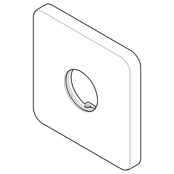 Dornbracht Rosette 2-3 Wegeumstellun 092771012-06 platin matt
