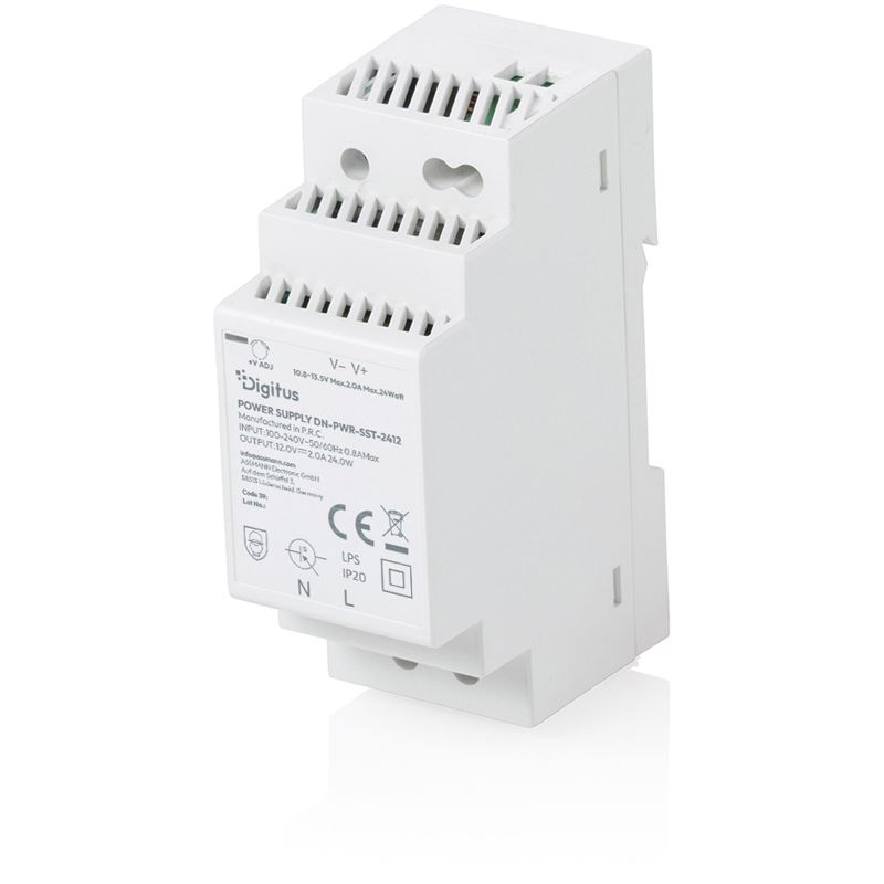 DIGITUS 12V/2A/24W STEP POWER SUPPLY ENCL. TYPE IDEAL FOR SENSORS