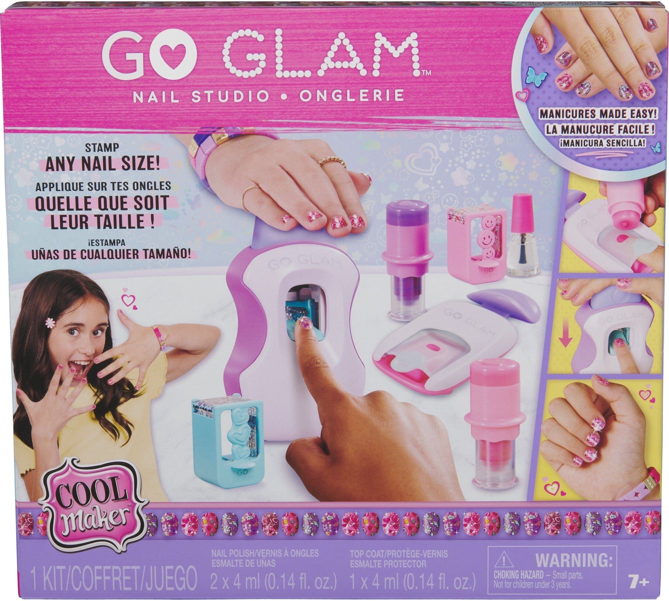 Cool Maker Go Glam Nail Studio Creative Kit by Spin Master, LED Light Technology, Nail Art Studio for Various Nail Colors and Accessories