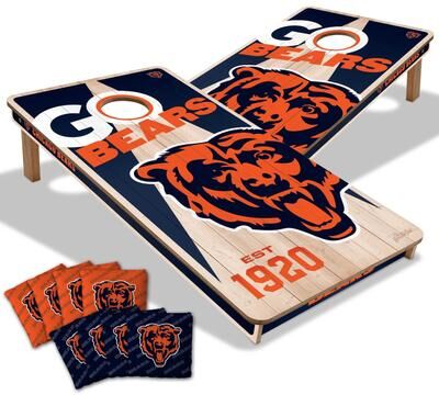 Skip's Garage Chicago Bears NFL 2x4 Cornhole Board Set